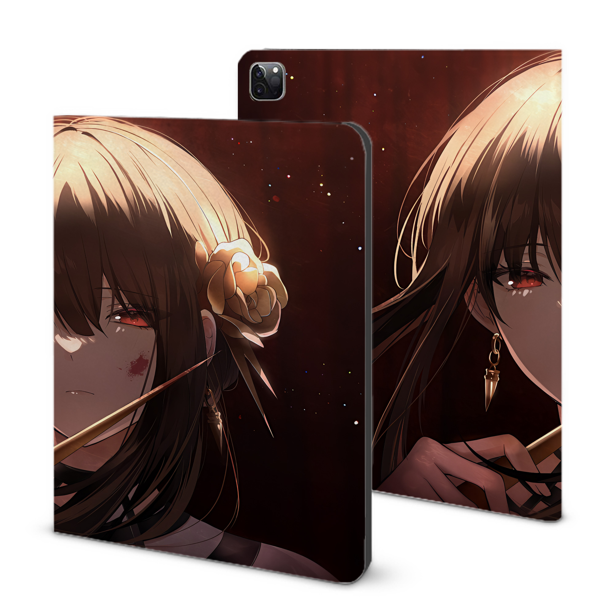 （画像用） SPY×FAMILY间谍家家酒 IPad ケース ブック型 PUレザー TPU 耐衝撃 軽量 薄型 ペン収納なし 全面保護 IPad 各モデル対応